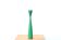 Scandinavian green vintage wooden candle holder