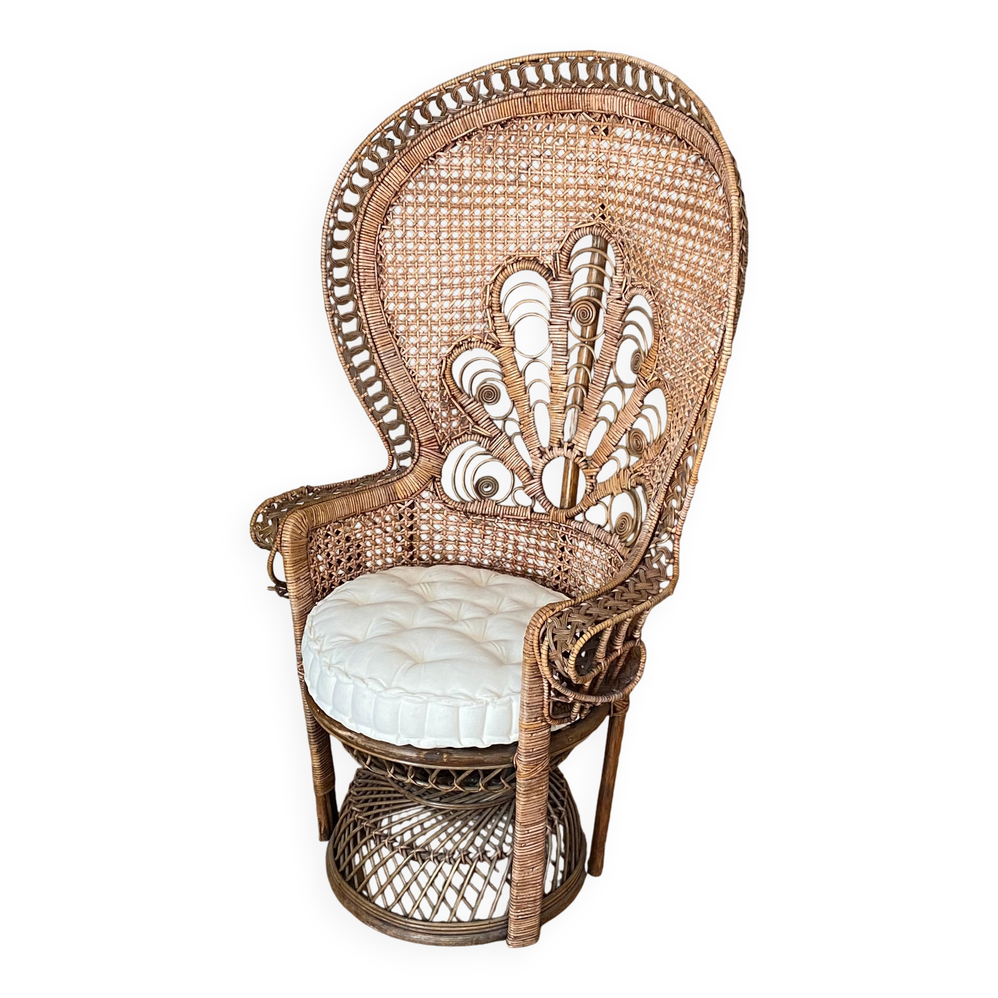 Emmanuelle rattan armchair. 1970.