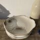 6 flat plates fish in beige ceramic Salins les bains