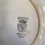 7 matching dessert plates in red green and blue.