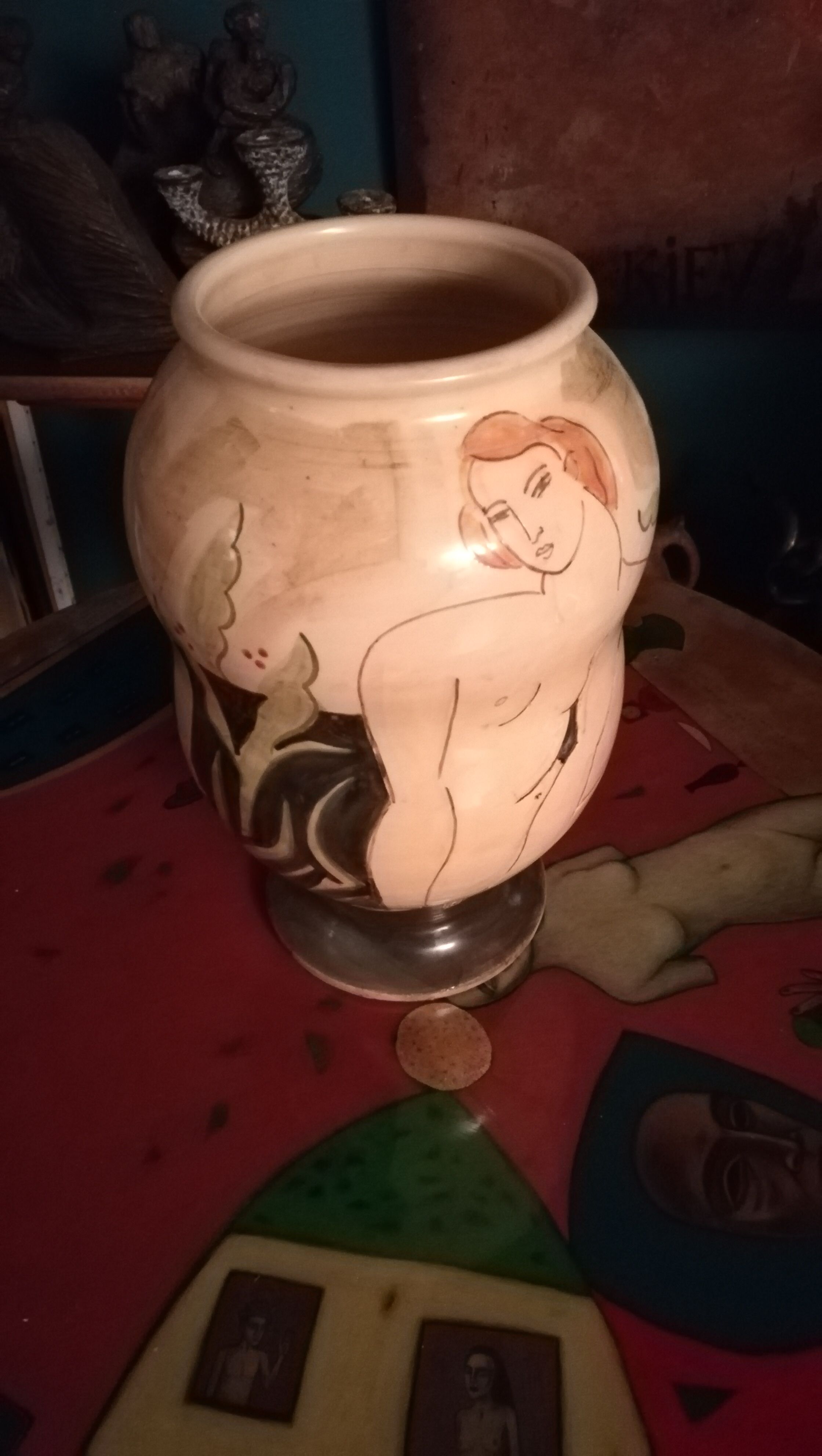 Vase ceramic by Michael kay, signed and dated 2004.