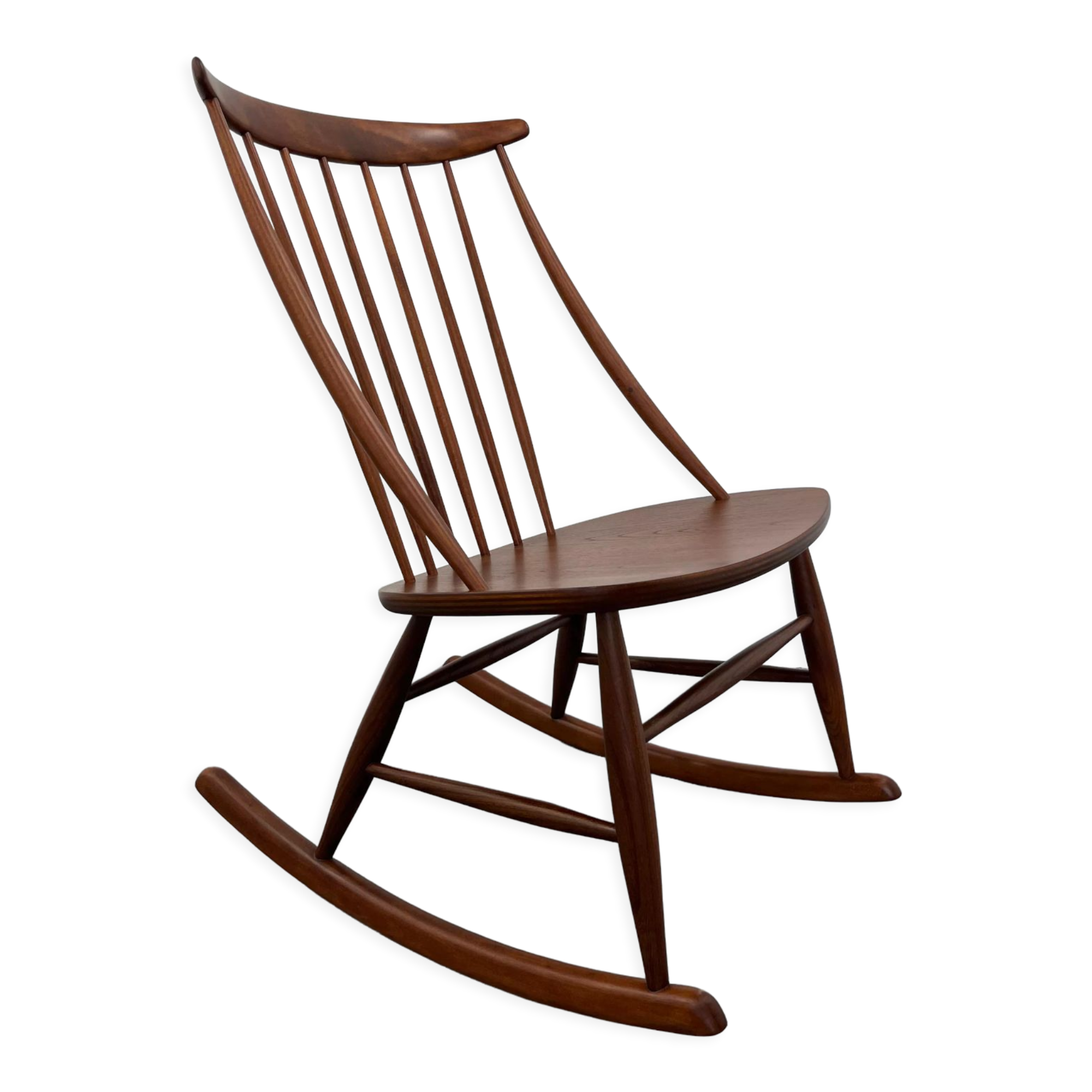 Mid-Century Rocking Chair by Illum Wikkelsø for Niels Eilersen