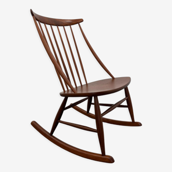 Mid-Century Rocking Chair by Illum Wikkelsø for Niels Eilersen