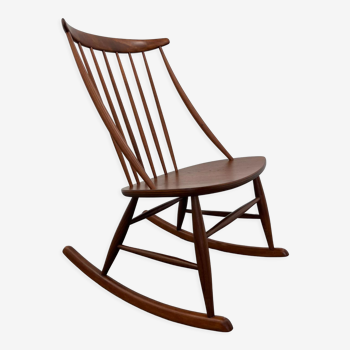 Rocking chair par Illum Wikkelsø pour Niels Eilersen