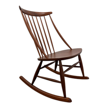 Rocking chair par Illum Wikkelsø pour Niels Eilersen
