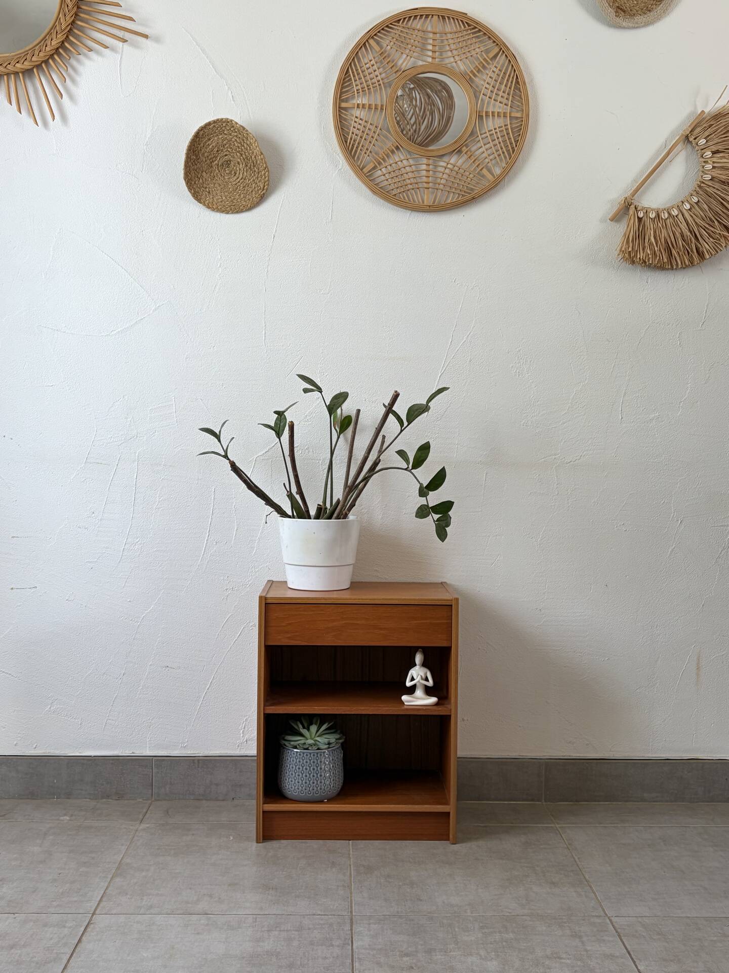 Vintage teak bedside table