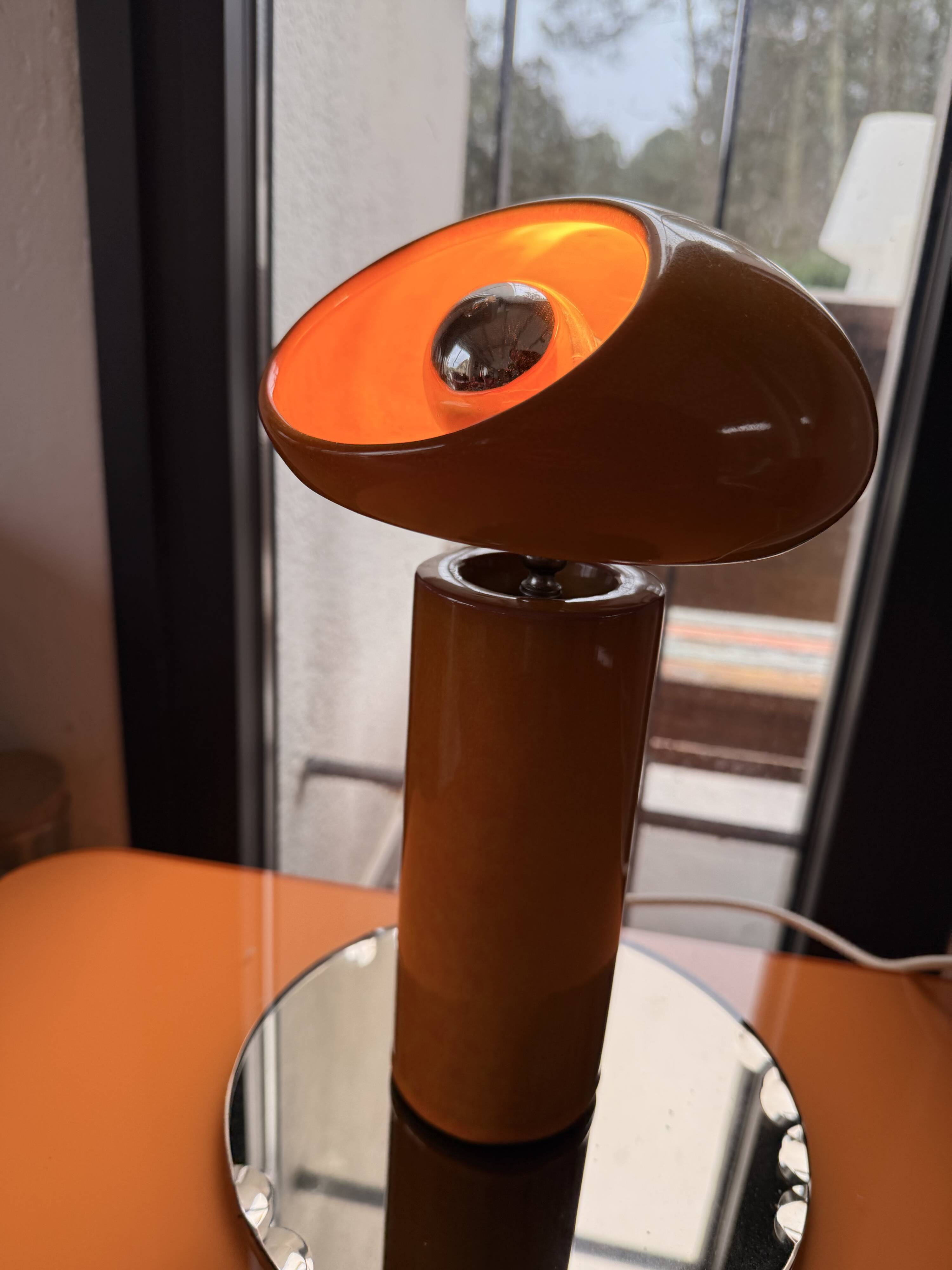 Vintage ceramic space-age lamp