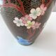 Cloisonne vase, vintage enamel vase