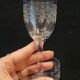 6 old glasses with engraved baccarat crystal wine stems