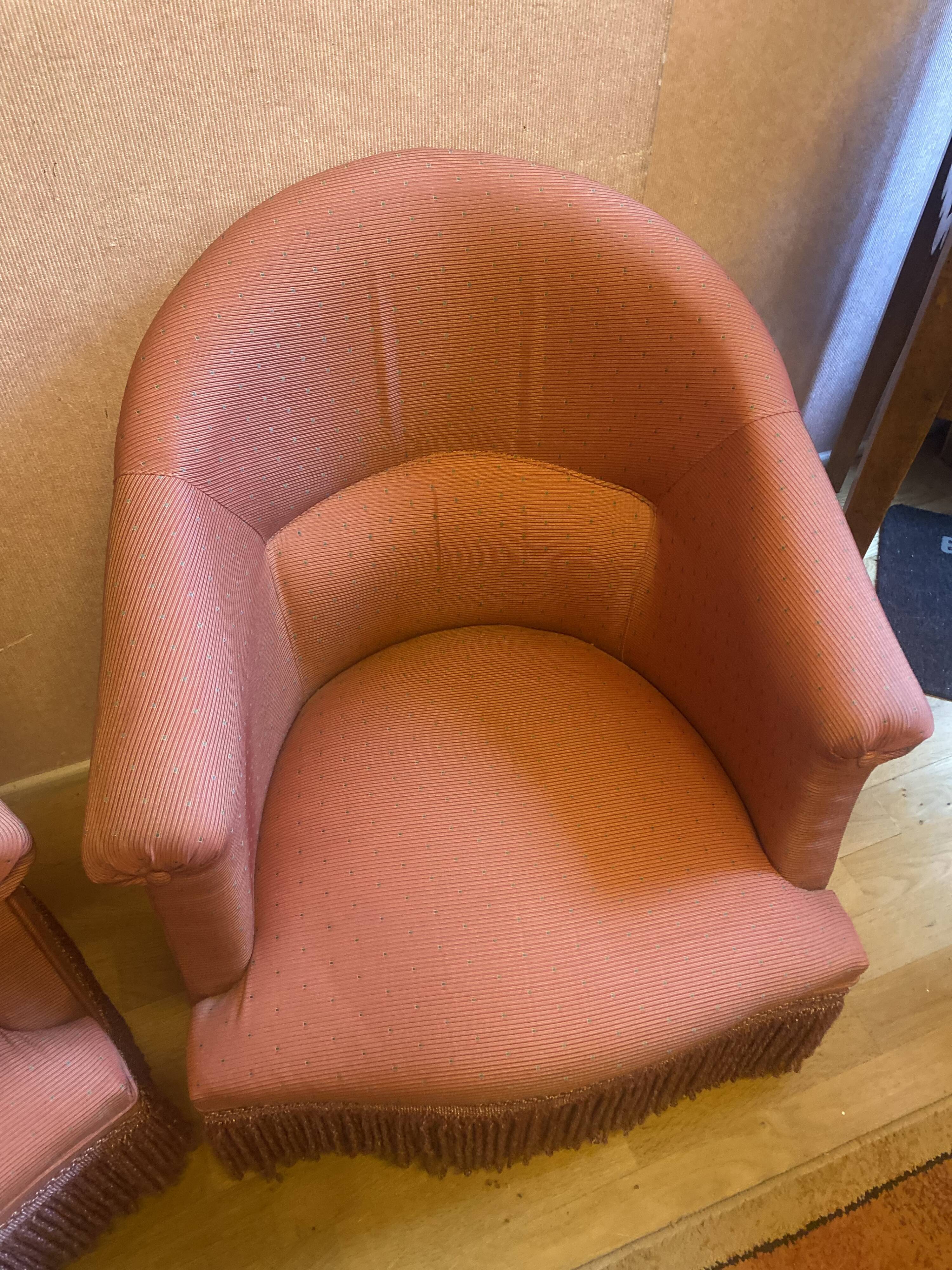Pair of pink toad chairs