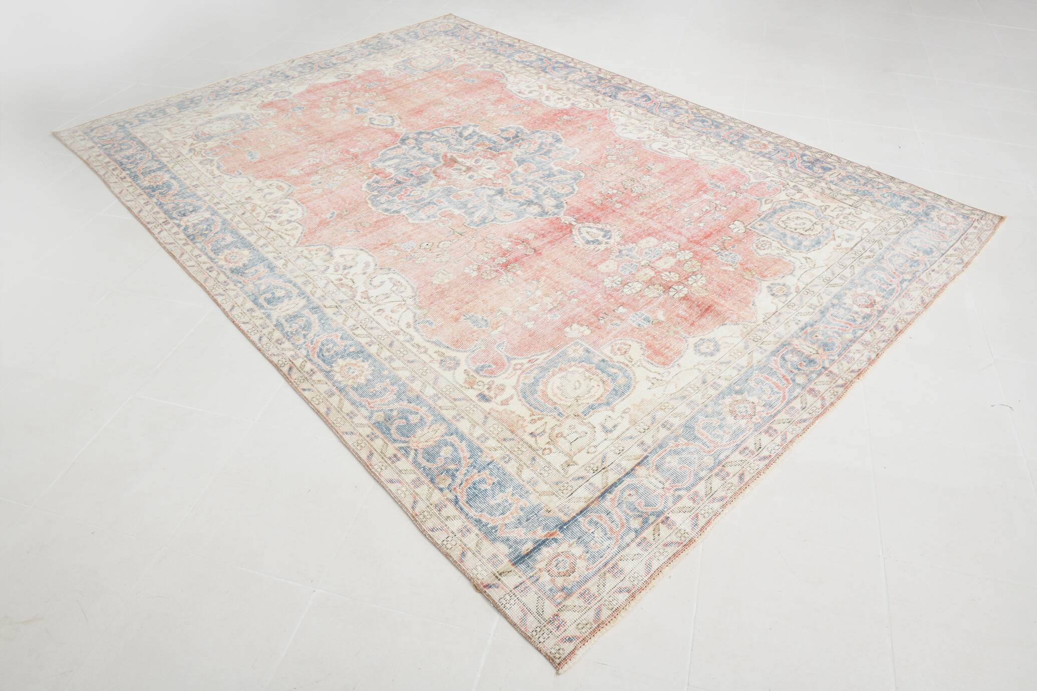 8x11 Dusty Red Vintage Persian Rug, 243x347Cm