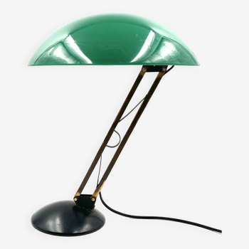 Mid-century green and brass table lamp, Italy 1960s