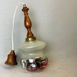 Lampe en verre d'art violet dans le style de Mazzega, années 1960