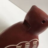 Ceramic Sculpture Figurine Whistle Call Owl Tawny Owl Nazca Chimu..