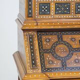 Inlaid antique Italian secretary in Moorish style, circa 1860
