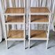 Pair of caned dessert tables