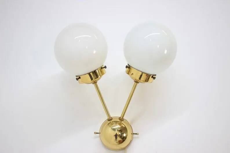 Space age sputnik brass wall lamps - 1970s, more pieces available