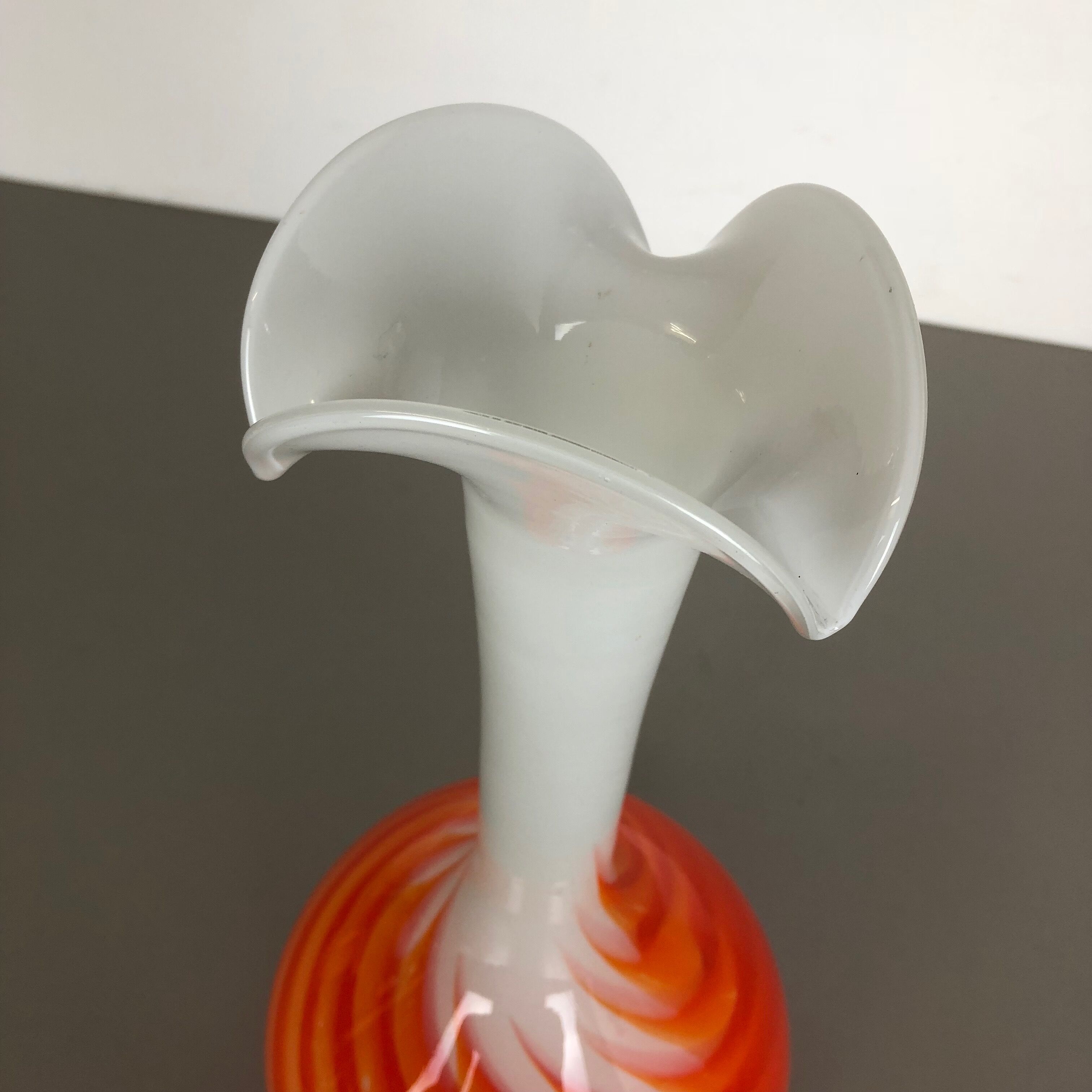 Pop Art "Flame" opaline Florence vase, 1970s, Italy