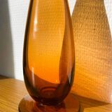 Amber ewer / carafe from Portieux crystal factory