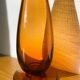 Amber ewer / carafe from Portieux crystal factory