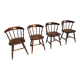 4 fauteuils bistrot style western en hêtre