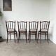 Set of 4 Fischel caned bistro chairs