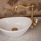 Marble and wood washbasin cabinet in Louis-Philippe style with double drawer.