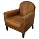 Vintage Dutch cognac coloured leather club chair