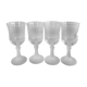 Set de 4 petits verres à pied verre transparent et dépoli