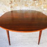 Table de salle à manger en palissandre extensible avec rallonges papillon, 1960’
