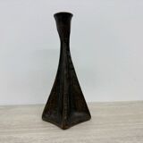 Brutalist bronze candle stick, 1970s