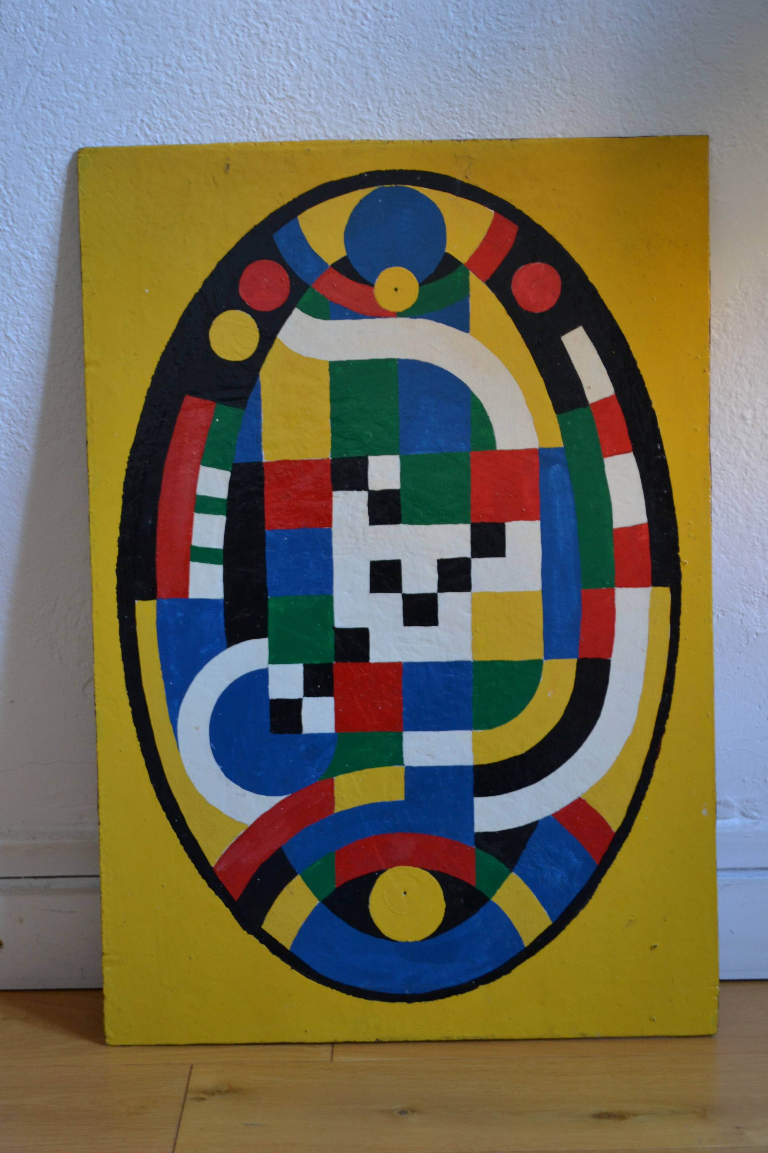 Orphism, Follower of Sonia Delaunay, Oil on panel, 67 x 46 cm