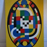 Orphism, Follower of Sonia Delaunay, Oil on panel, 67 x 46 cm