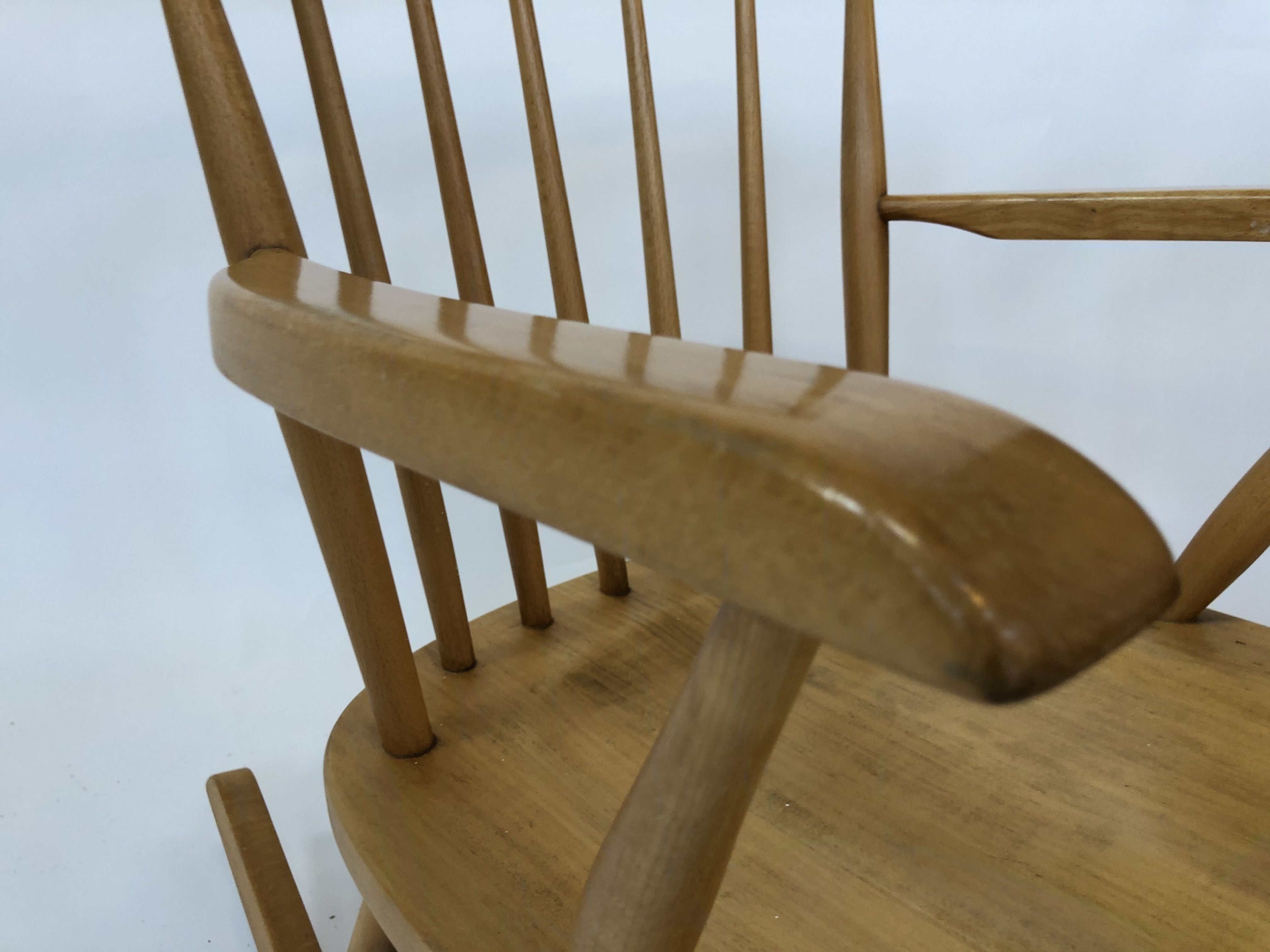 Vintage 1960s minimalist Danish rocking chair rocking chair