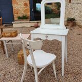 Dressing table and antique chair