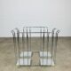 Vintage chrome metal magazine rack