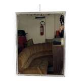 Italian vintage Romeo Rega chrome and brass mirror from 70s