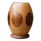 Vase ovoide en bois tourné