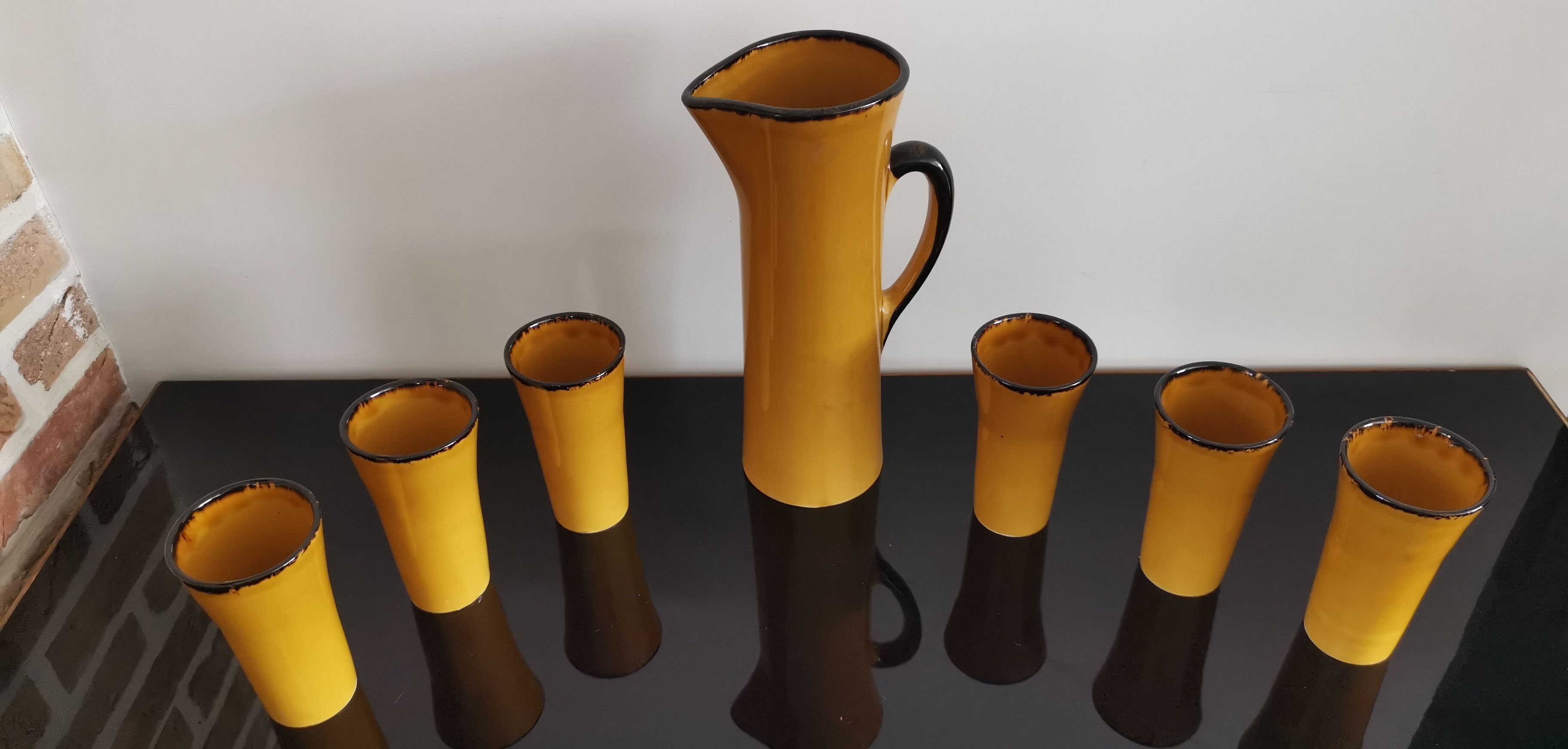 Vintage orangeade service by Claude Paci, Vallauris (Gladys model)
