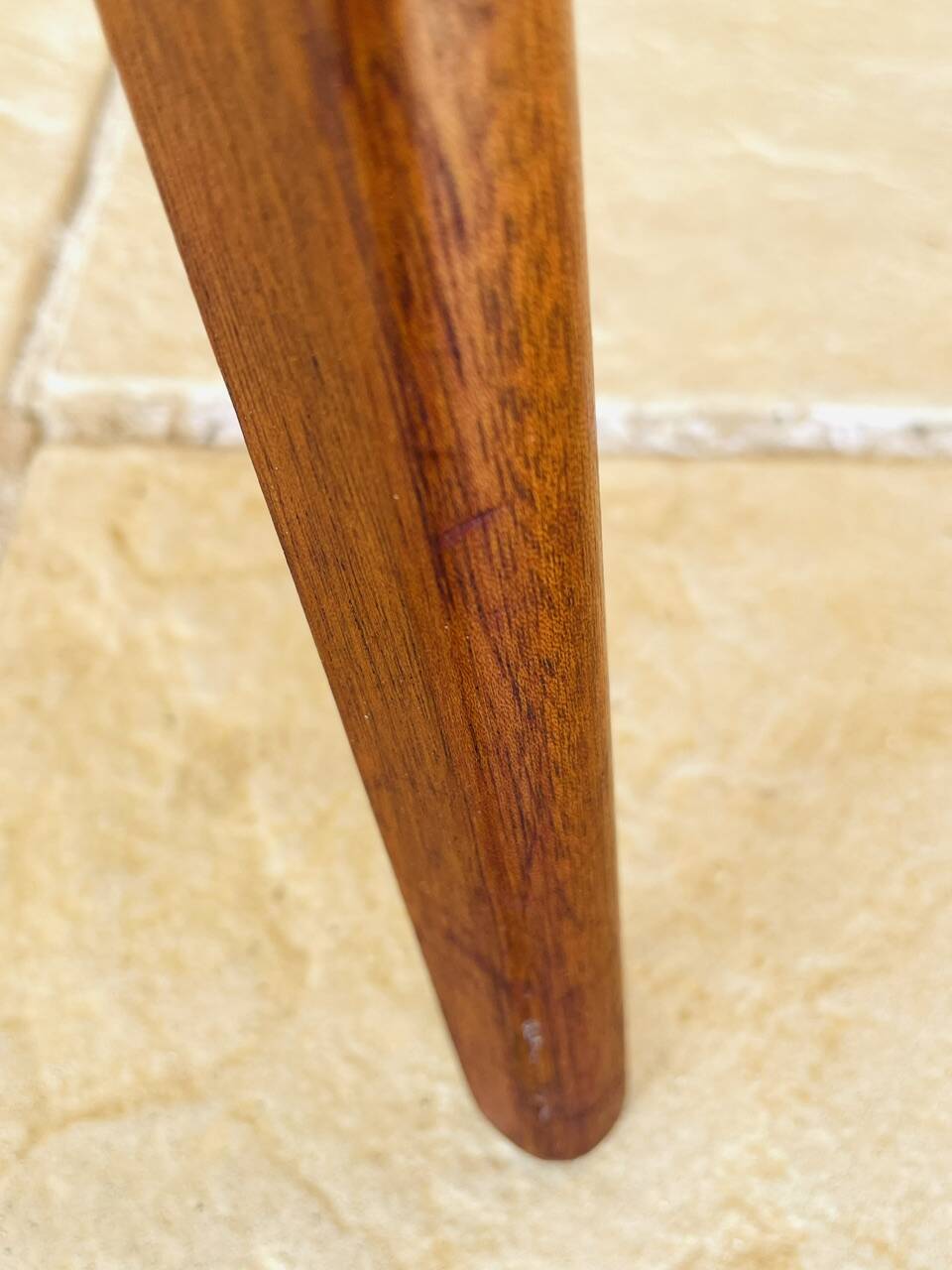 Table d’appoint vintage , pieds compas , circa 1960s