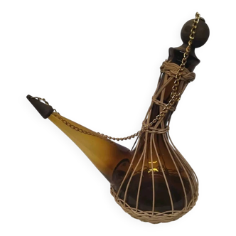 Spanish Decanter, Poron, Wicker Covering