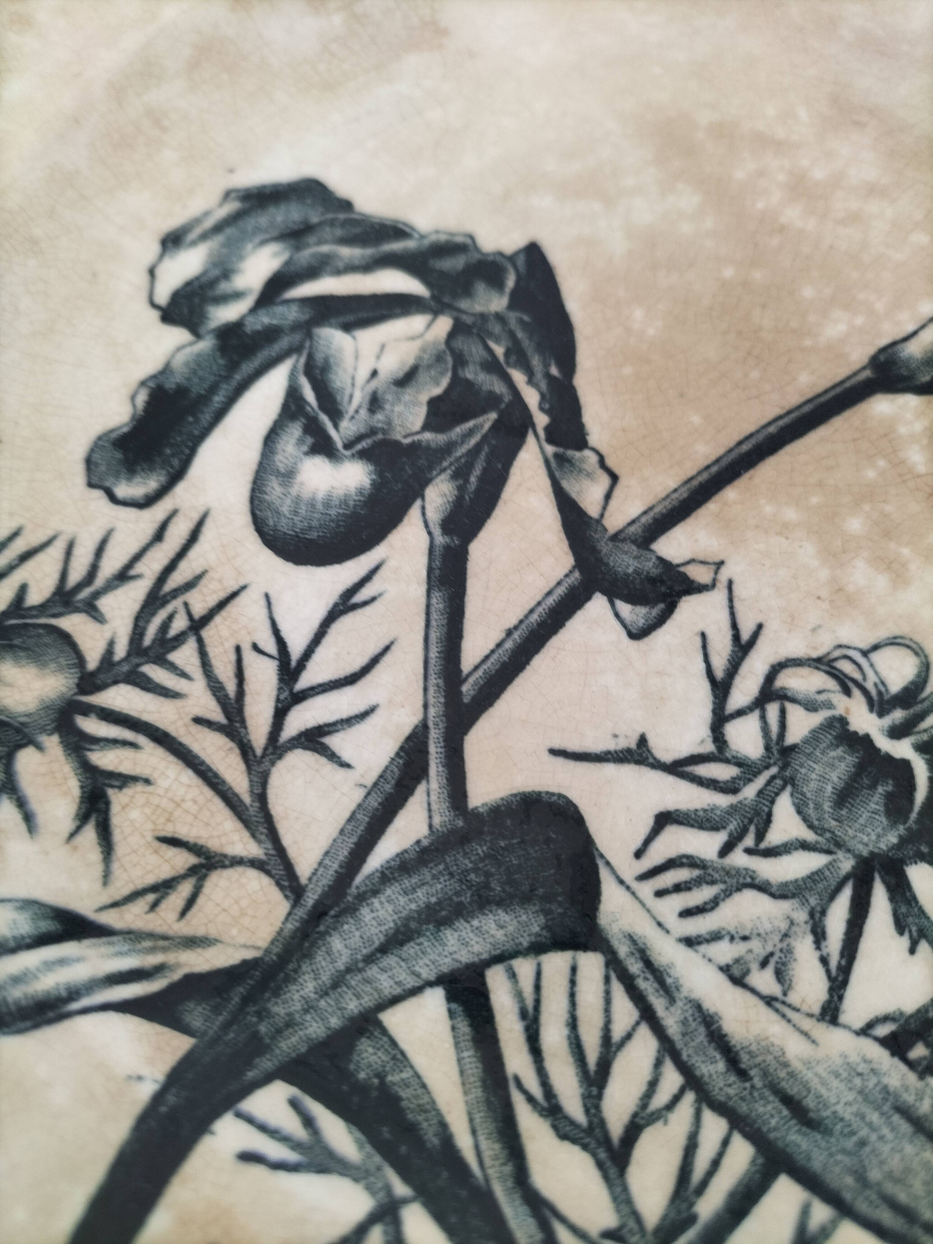 19th century pedestal plate Iron Earth