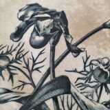 19th century pedestal plate Iron Earth