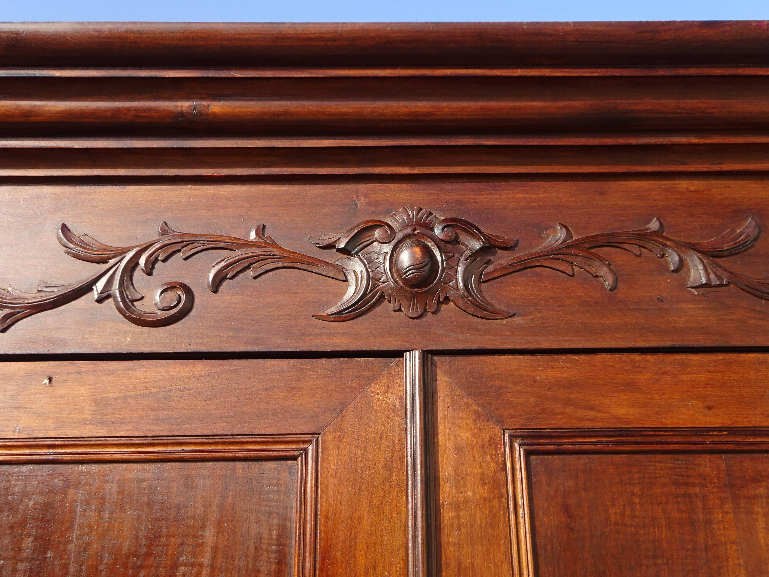 Louis Philippe style walnut wardrobe