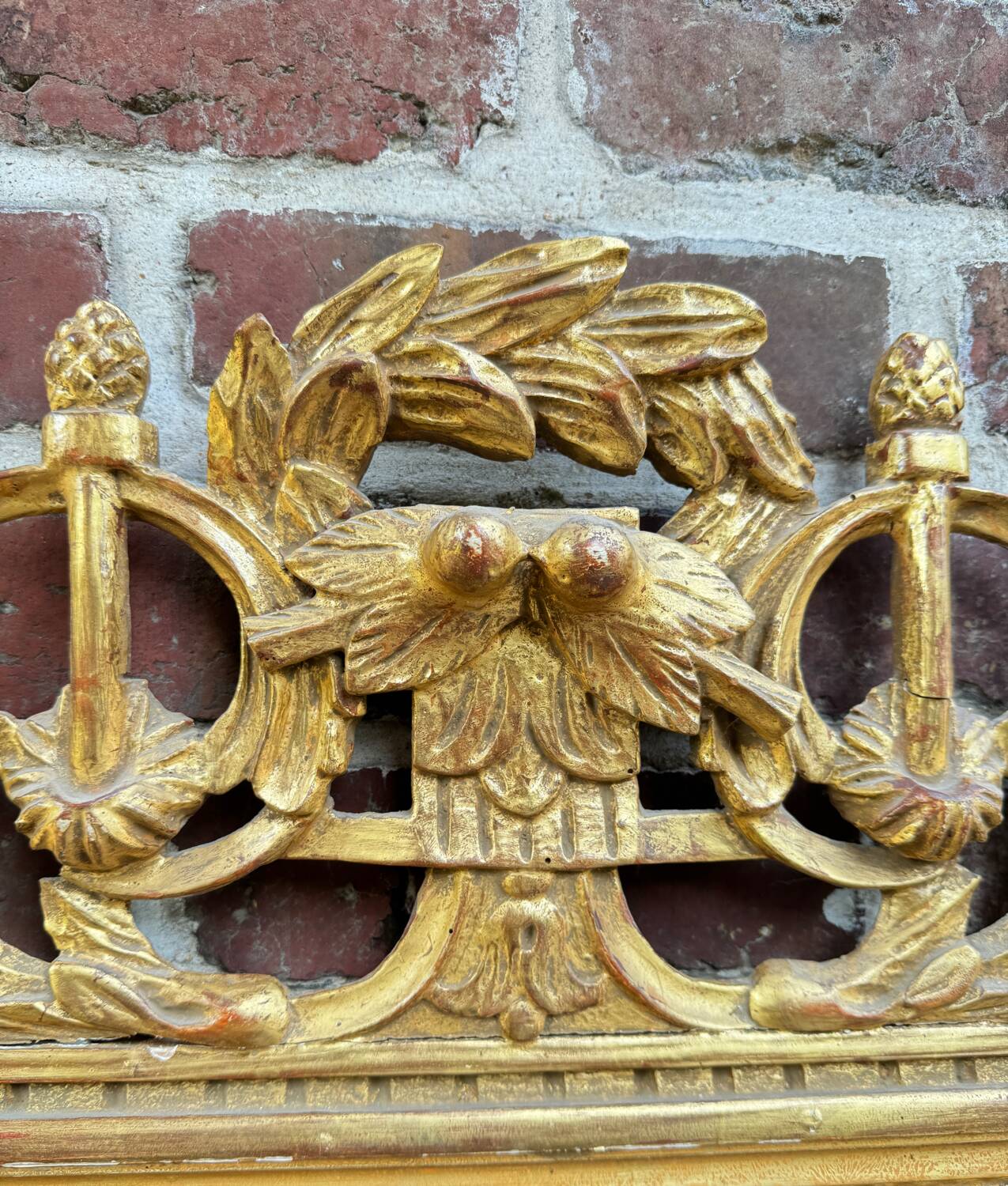 Mirror In Wood And Golden Stucco From Louis XVI XVIII Eme Century