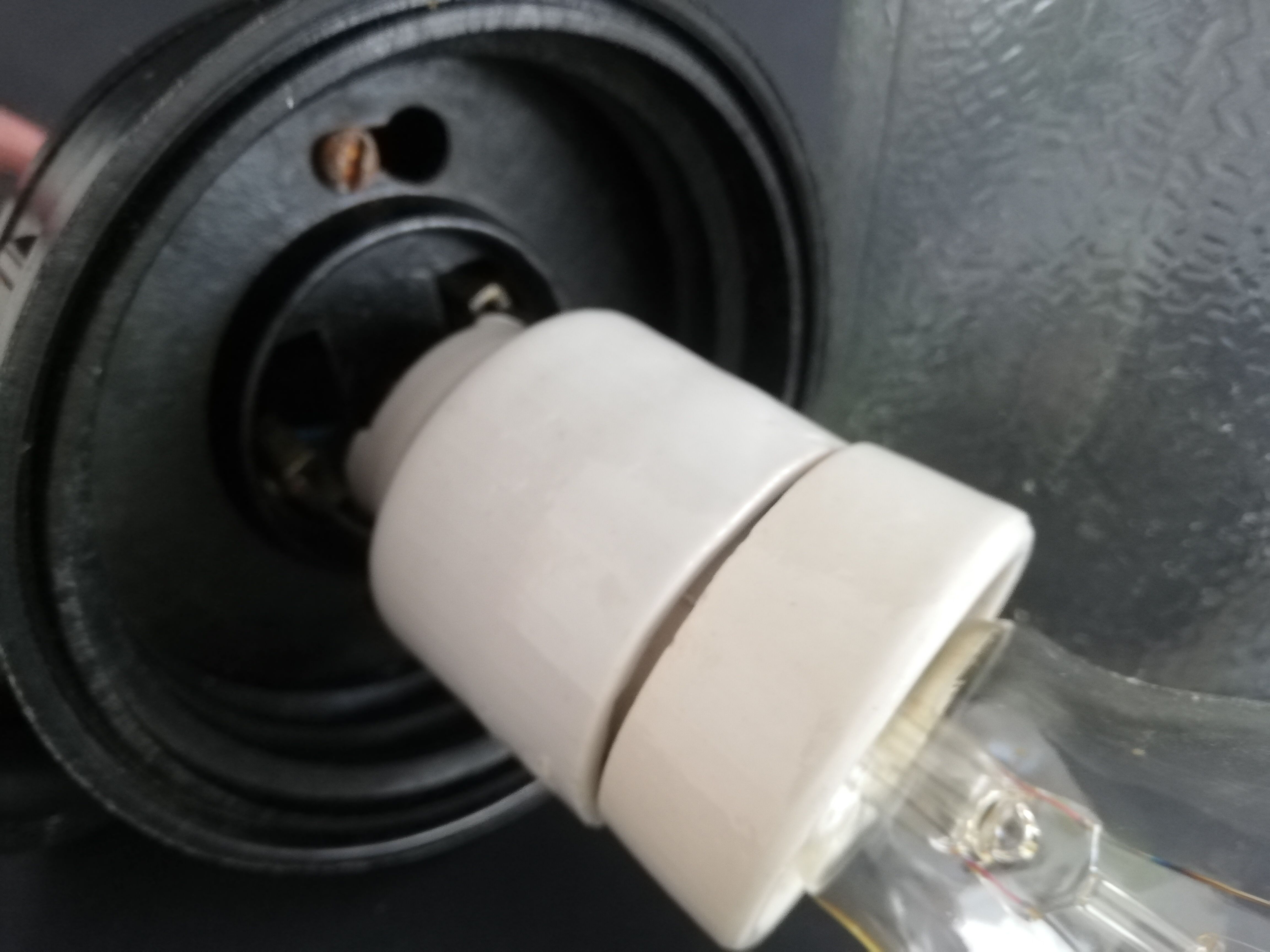 1990s Russian Soviet glass mason jar table lamp lantern Industrial