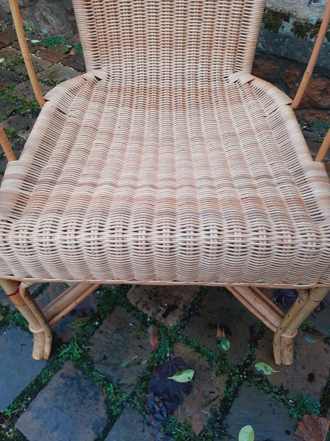 Fauteuil en rotin année  70