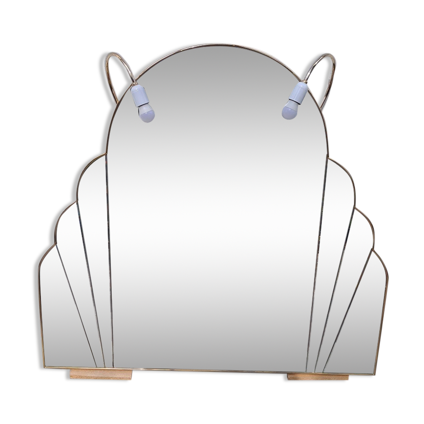 Vintage italian art deco fan mirror 110x120cm