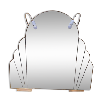 Vintage italian art deco fan mirror 110x120cm
