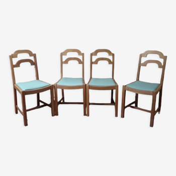 4 chaises de salle à manger art déco